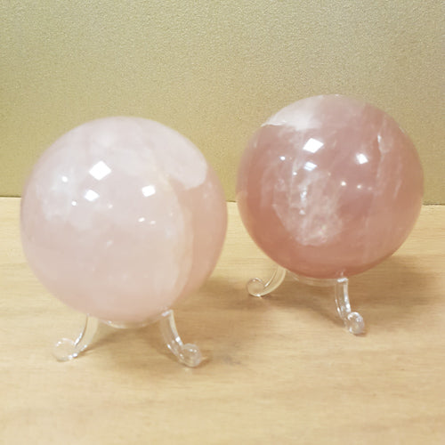 Rose Quartz Sphere (assorted. approx. 7cm diameter)