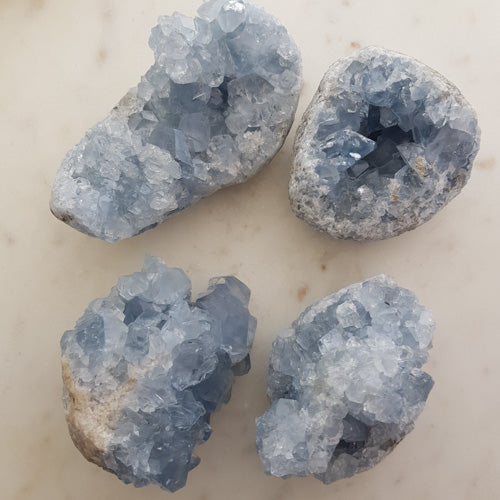 Celestite Cluster (assorted. approx. 7.2-8x5.3-6.8x3.5-5.1cm)