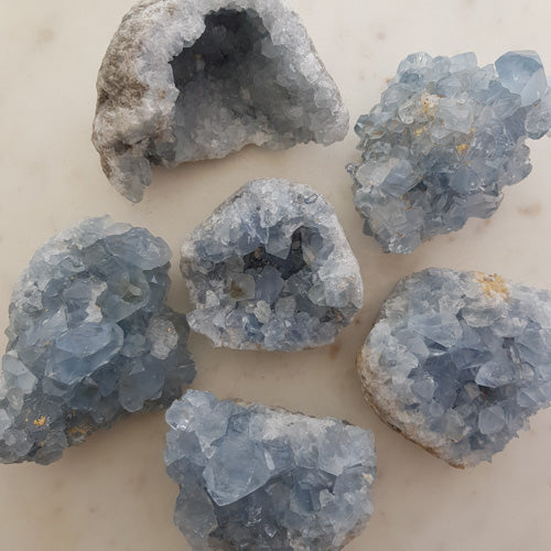 Celestite Cluster (assorted. approx. 6-6.5x5-6x3.5-4cm)