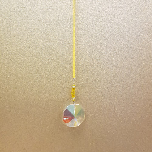 Aurora Octagon Hanging Prism On Thread (assorted)