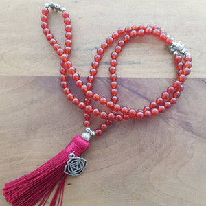 Carnelian Root Chakra Mala Beads