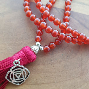 Carnelian Root Chakra Mala Beads