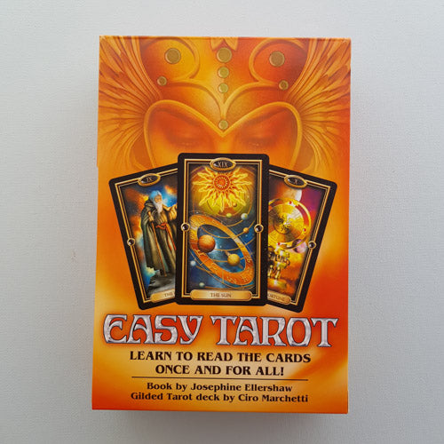 Easy Tarot Kit (learn to read the cards once and for all. 78 cards and guide book and layout)