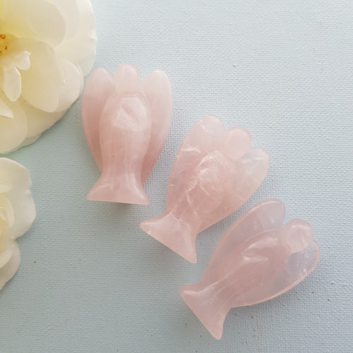 Rose Quartz Angel (assorted. approx. 5x3cm)