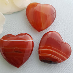 Orange/Red Agate Heart