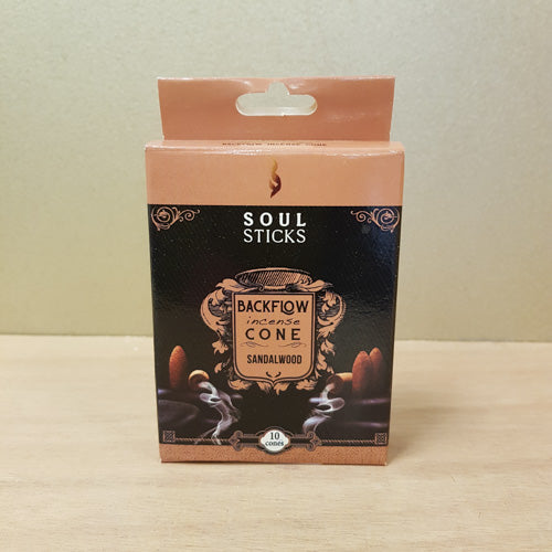 Sandalwood Backflow Incense Cones (Soul Sticks pack of 10)