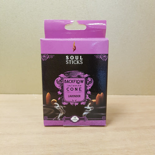 Lavender Backflow Incense Cones (Soul Sticks pack of 10)