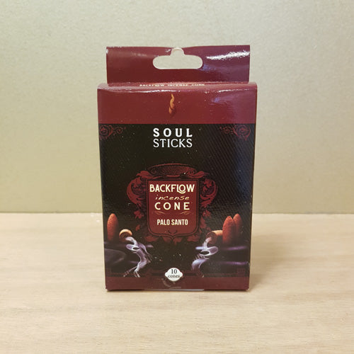 Palo Santo Backflow Incense Cones (Soul Sticks pack of 10)