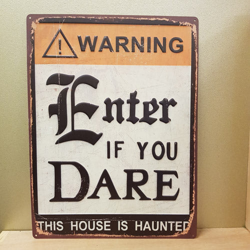 Enter If You Dare Wall Art (tin. approx. 30 x 40 cm)
