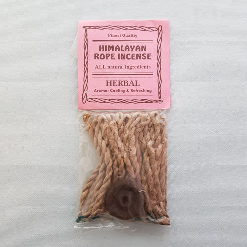 Herbal Nepalese Rope Incense & Burner (approx. 20 ropes)