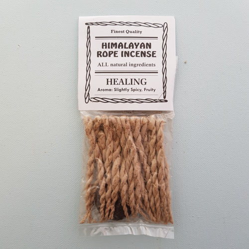 Healing Nepalese Rope Incense & Burner (approx. 20 ropes)