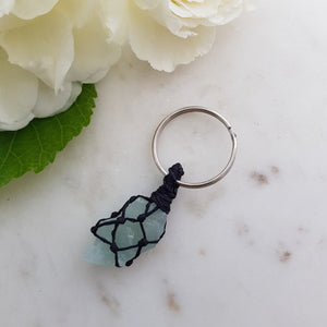 Aquamarine Wrapped Keyring