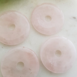 Rose Quartz Donut Pendant