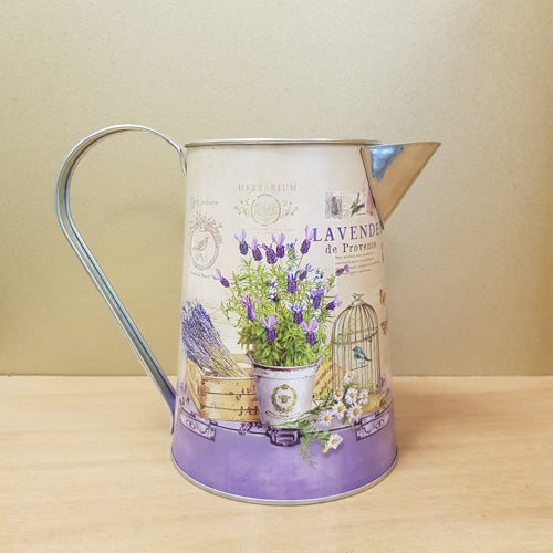 Lavender Metal jug (approx 21x16.5cm)