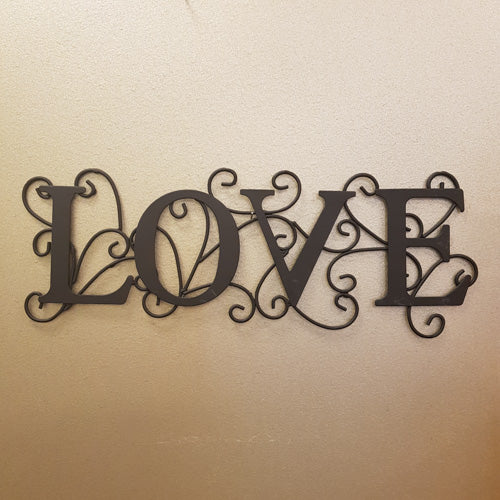 Love Metal Wall Art (approx 39x15cm)