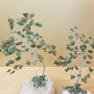 Green Aventurine Tree on Quartz Base