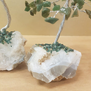 Green Aventurine Tree on Quartz Base