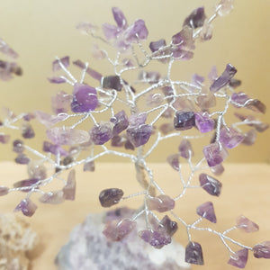 Amethyst Tree on Quartz/Amethyst Base