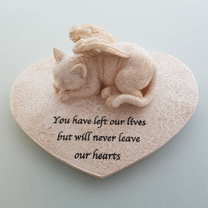 Memorial Cat on Heart