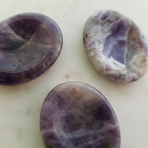 Chevron Amethyst Worry Stone