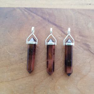 Red Tigers Eye Point Pendant