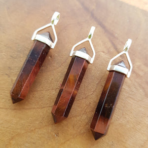 Red Tigers Eye Point Pendant