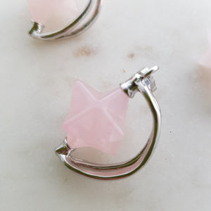 Rose Quartz Merkaba Spinner Pendant