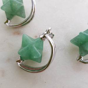 Green Aventurine Merkaba Spinner Pendant 