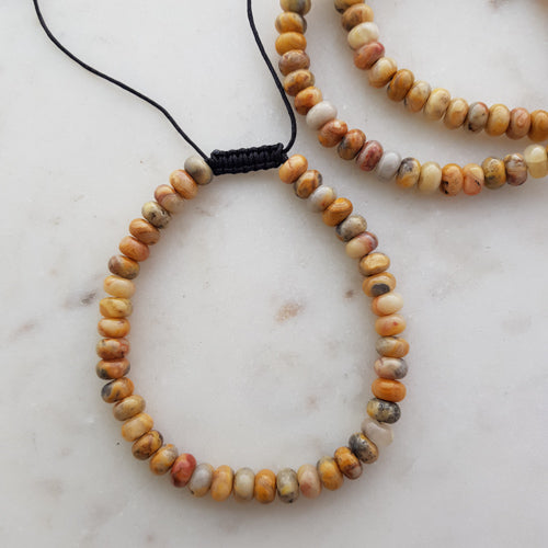 Crazy Lace Agate Abacus Bead Bracelet (assorted & adjustable)