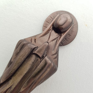 Silver Sheen Obsidian Mother Mary Statue