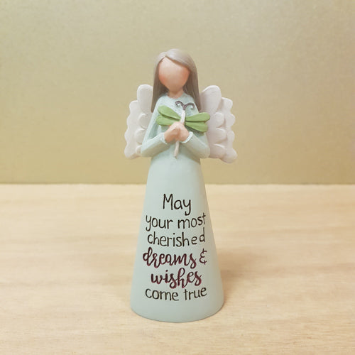 Dreams and Wishes Angel Figurine (approx 10.5x5x4cm)