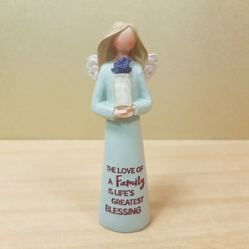 The Love Of A Family Angel Figurine (approx 12x3.5x2.5cm)