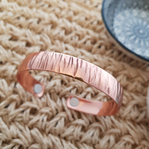 Rustic Look Copper Bracelet with Magnets. NZ made