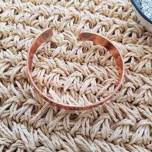 Rustic Look Copper Bracelet with Magnets. NZ made
