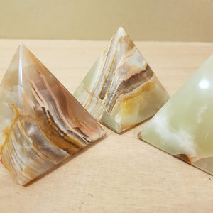 Banded Calcite aka Marble Onyx Pyramid