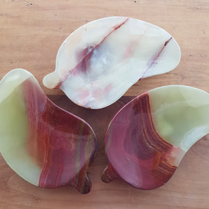 Banded Calcite aka Marble Onyx Leaf Dish