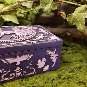 Purple Tree of Life Trinket Box