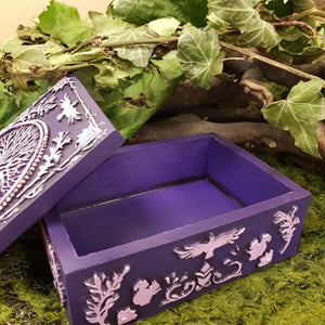 Purple Tree of Life Trinket Box