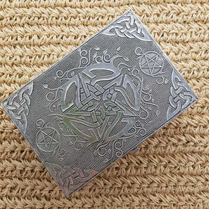 Celtic Pentagram Silver Metal Jewellery Box