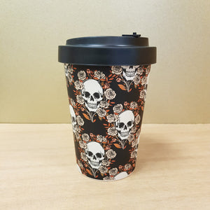 Skull and Roses Biodegradable Travel Mug