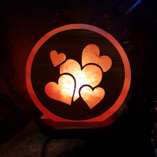 Heart Salt Lamp (assorted. approx. 20cm diameter)