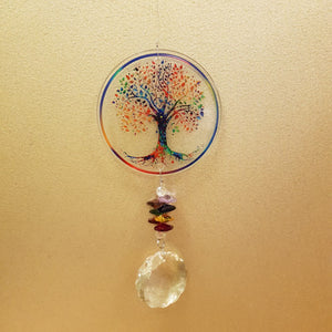 Tree of Life Crystal Chakra Suncatcher