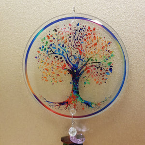 Tree of Life Crystal Chakra Suncatcher