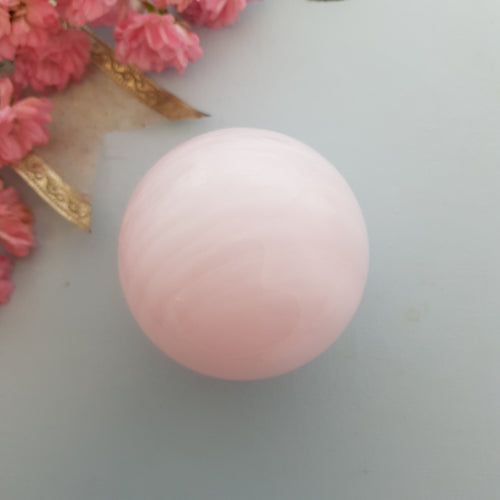 Pink Calcite aka Mangano Calcite Sphere (approx. 6.5cm diameter)