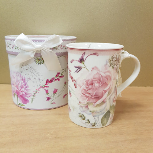 Rose & Dandelion Mug in Beautiful Gift Box (approx. 12x11cm boxed)