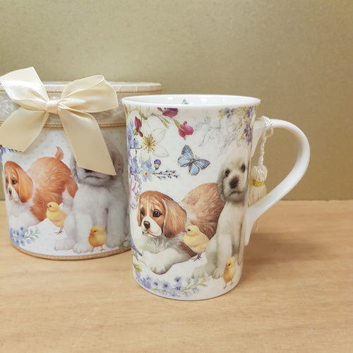 Puppy Mug in Beautiful Gift Box (approx. 12x11cm boxed)