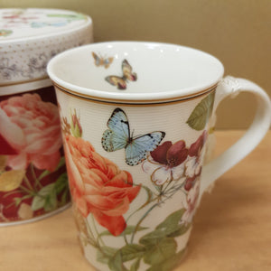 Butterfly & Rose Mug in Beautiful Gift Box