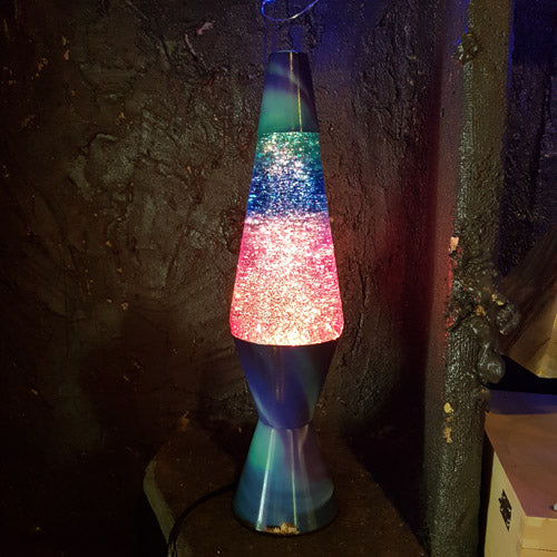 Aurora Diamond Glitter Lava Lamp (approx 36.5 x10x10cm)