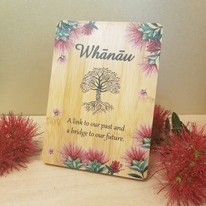 Whanau A Link To Our Past Standing Plaque (approx 18x13x1cm)