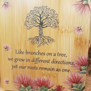 Whanau Like Branches On A Tree Standing Plaque (approx 18x13x1cm)